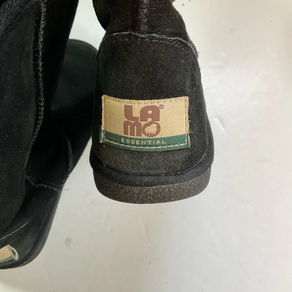 Lamo Black Suede Mid-Calf‎ Boots Size 6